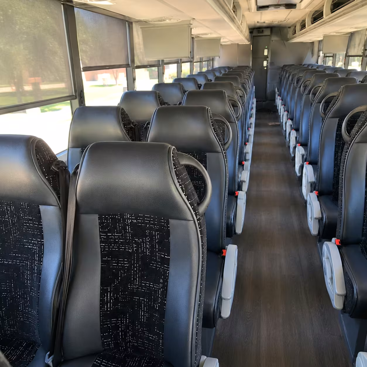 fort worth charter bus rental interior